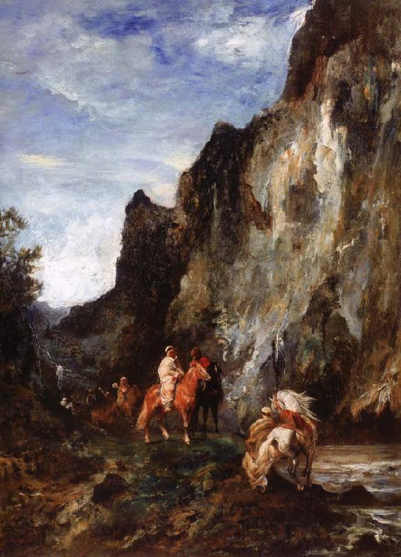 Eugene Fromentin Arab Horsemen in a Gorge